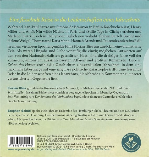 Produktbild: Liebe in Zeiten des Hasses