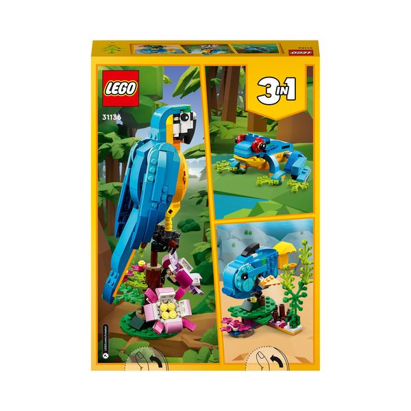 LEGO Creator 3in1 31136 Exotischer Papagei Tier-Spielzeug-Set