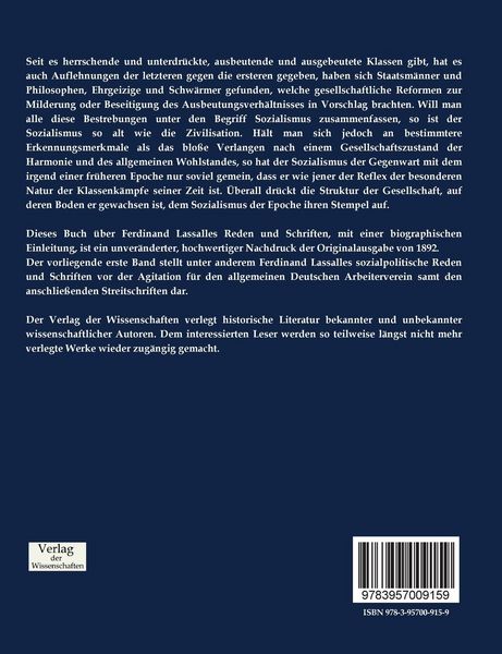 Produktbild: Ferdinand Lassalles Reden und Schriften