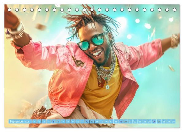 Produktbild: Feiern und Musik - Beschwingt dabei (Tischkalender 2026 DIN A5 quer), CALVENDO Monatskalender