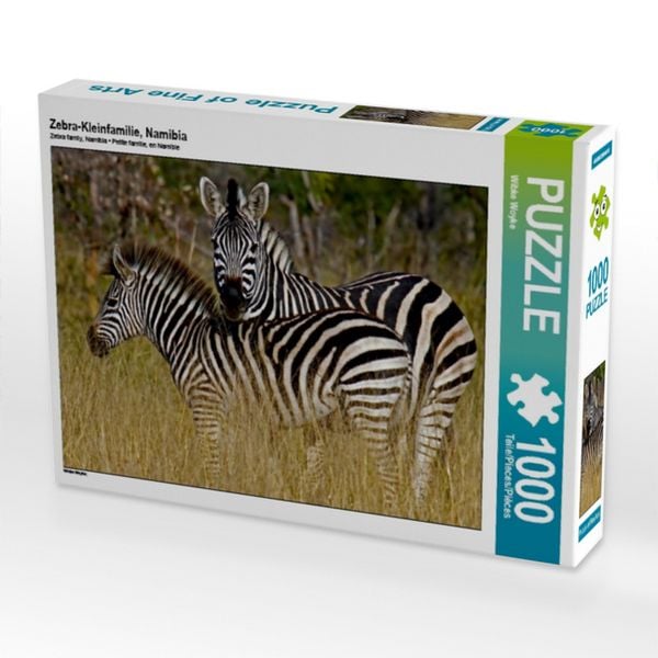 Produktbild: CALVENDO Puzzle Zebra-Kleinfamilie, Namibia | 1000 Teile Lege-Gr&ouml;&szlig;e 64x48cm Foto-Puzzle f&uuml;r gl&uuml;ckliche Stunden