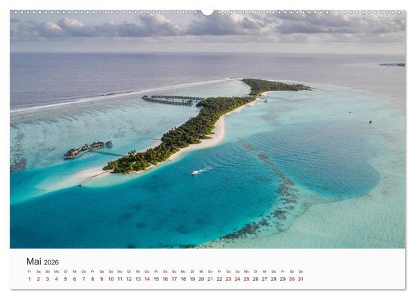 Produktbild: Malediven - Die sch&ouml;nsten Str&auml;nde der Welt. (hochwertiger Premium Wandkalender 2026 DIN A2 quer), Kunstdruck in Hochglanz