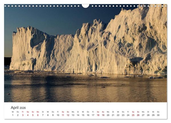 Produktbild: Gr&ouml;nland Bizarre Eiswelt um Ilulissat (Wandkalender 2026 DIN A3 quer), CALVENDO Monatskalender