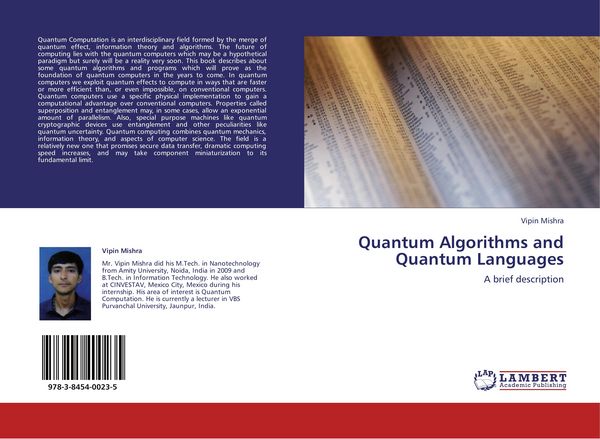 Produktbild: Quantum Algorithms and Quantum Languages