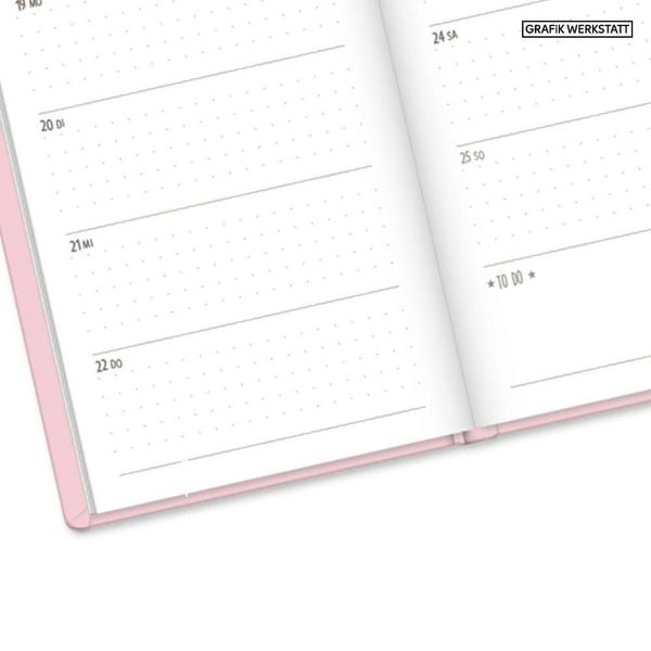 Produktbild: Terminplaner Lederlook 2027 Rosa