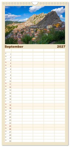 Produktbild: Familienplaner 2027 - Italien - Tief im S&uuml;den mit 5 Spalten (Wandkalender, 21 x 45 cm) CALVENDO