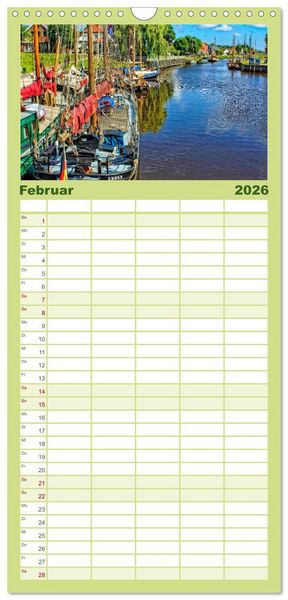Produktbild: Familienplaner 2026 - Reise an die Nordsee - Carolinensiel mit 5 Spalten (Wandkalender, 21 x 45 cm) CALVENDO
