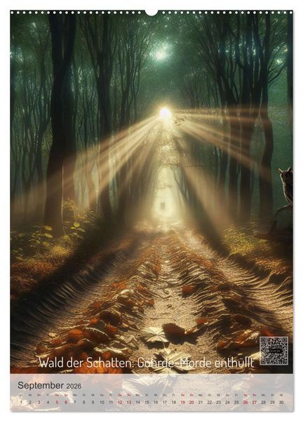 Produktbild: True Crime - Schatten der Vergangenheit (hochwertiger Premium Wandkalender 2026 DIN A2 hoch), Kunstdruck in Hochglanz