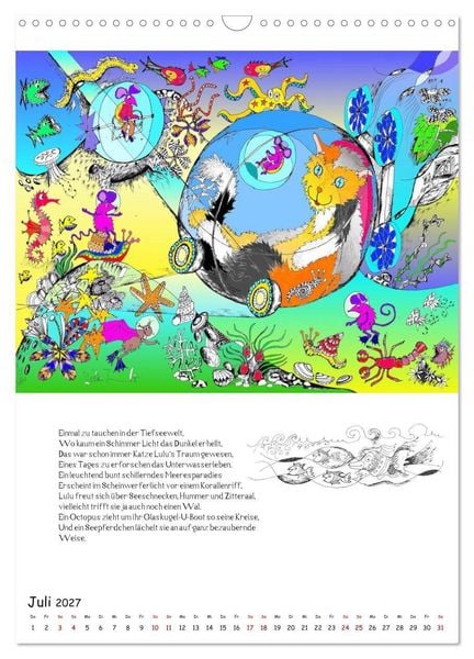 Produktbild: Ein phantastischer Katzenkalender: Magisches Katzenland (Wandkalender 2027 DIN A3 hoch), CALVENDO Monatskalender