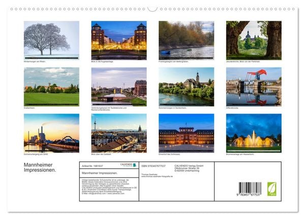 Produktbild: Mannheimer Impressionen. (hochwertiger Premium Wandkalender 2026 DIN A2 quer), Kunstdruck in Hochglanz