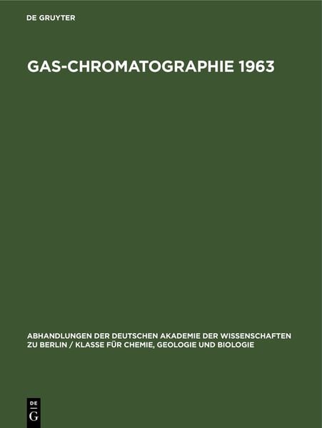 Produktbild: Gas-Chromatographie 1963