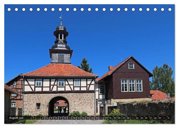 Produktbild: Stra&szlig;e der Romanik im Harz - eine Rundreise von Magdeburg in den Harz (Tischkalender 2026 DIN A5 quer), CALVENDO Monatskalender