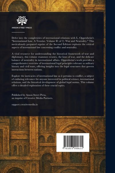 Produktbild: International Law. A Treatise.