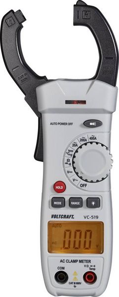 Produktbild: VOLTCRAFT VC-519 Stromzange digital CAT III 600V Anzeige (Counts): 2000
