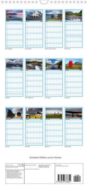Produktbild: Familienplaner Schottland - Wildes Land im Norden (Wandkalender 2022 , 21 cm x 45 cm, hoch)