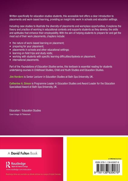 Produktbild: Placements and Work-based Learning in Education Studies
