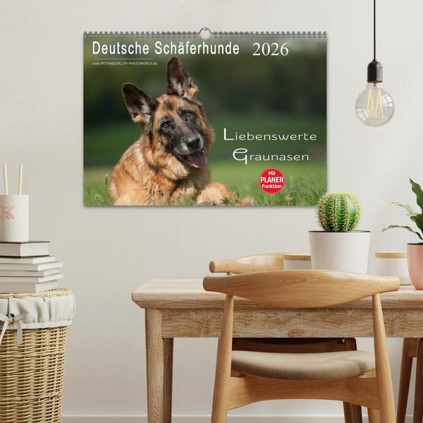 Produktbild: Deutsche Sch&auml;ferhunde - Liebenswerte Graunasen (Wandkalender 2026 DIN A3 quer), CALVENDO Monatskalender