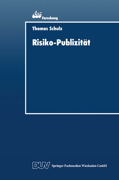 Produktbild: Risiko-Publizit&auml;t