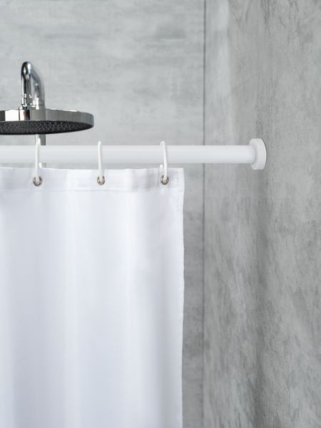 Produktbild: Teleskop-Duschstange Mod. Luz 110 - 185 cm, Wei&szlig;, ausziehbar, aus rostfreiem Aluminium