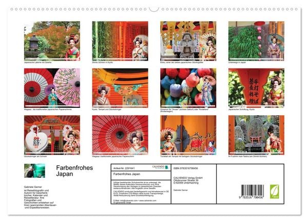 Produktbild: Farbenfrohes Japan (hochwertiger Premium Wandkalender 2027 DIN A2 quer), Kunstdruck in Hochglanz