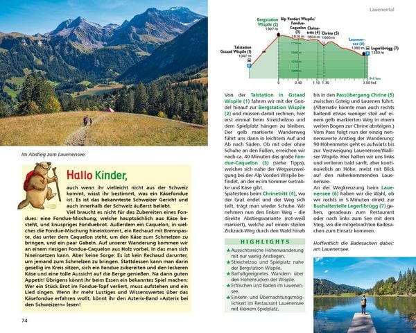Produktbild: ROTHER Wanderbuch ErlebnisWandern mit Kindern Berner Oberland