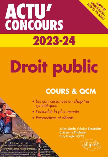 Produktbild: Droit public 2023-2024 - Cours et QCM