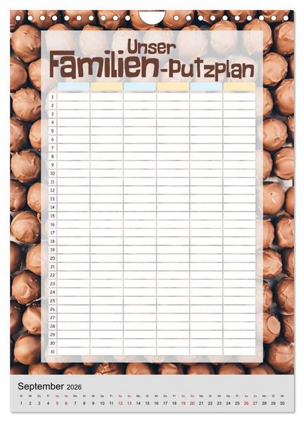 Produktbild: Unser Familien-Putzplan & Kalender 2026 (Wandkalender 2026 DIN A4 hoch), CALVENDO Monatskalender