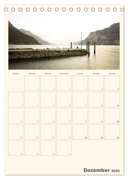 Produktbild: Der Gardasee im Norden 2026 (Tischkalender 2026 DIN A5 hoch), CALVENDO Monatskalender