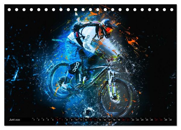 Produktbild: Downhill Explosion (Tischkalender 2026 DIN A5 quer), CALVENDO Monatskalender