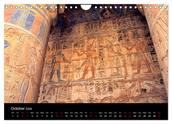 Produktbild: On the trail of the ancient Egypt (Wall Calendar 2026 DIN A4 landscape), CALVENDO 12 Month Wall Calendar