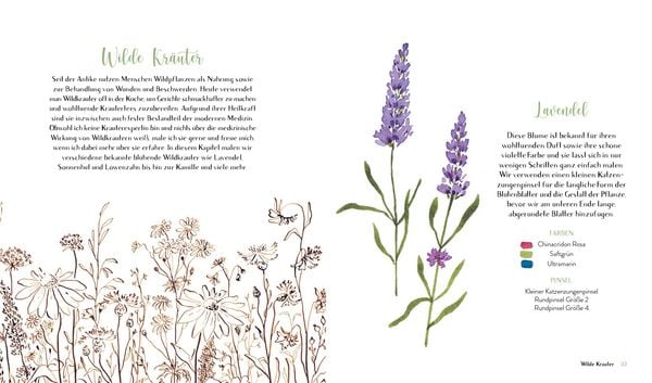 Produktbild: Wildflower Watercolor &ndash; Blumen-Aquarelle malen