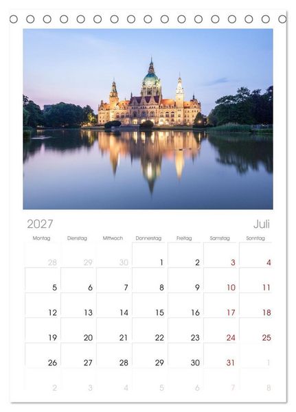 Produktbild: Tischplaner 2027 - Hannover - Momente einer Reise (A5 Tischkalender zum Aufstellen) CALVENDO