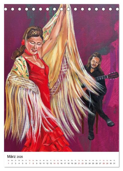 Produktbild: FLAMENCAS (Tischkalender 2026 DIN A5 hoch), CALVENDO Monatskalender