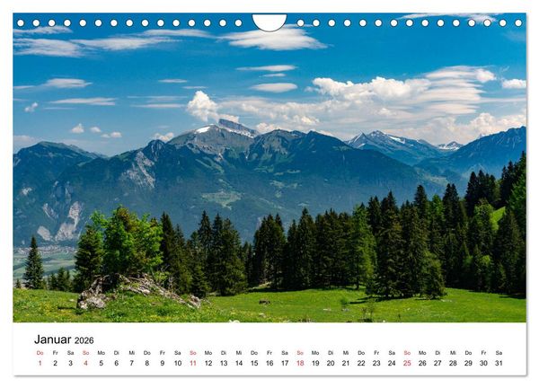 Produktbild: Gesichter der Schweiz - Walliser Weiden (Wandkalender 2026 DIN A4 quer), CALVENDO Monatskalender
