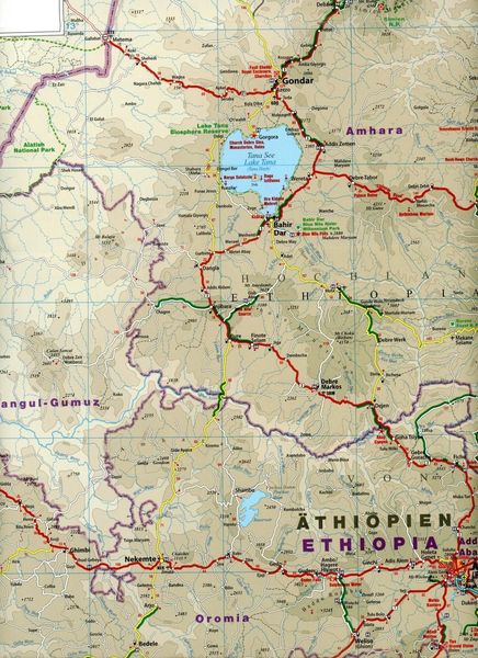 Produktbild: Reise Know-How Landkarte &Auml;thiopien, Somalia, Eritrea, Dschibuti / Ethiopia, Somalia, Djibouti, Eritrea (1:1.800.000)