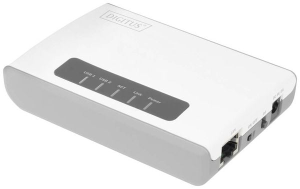 Digitus DN-13024 Netzwerk Printserver USB-A, LAN (10/100MBit/s), WLAN