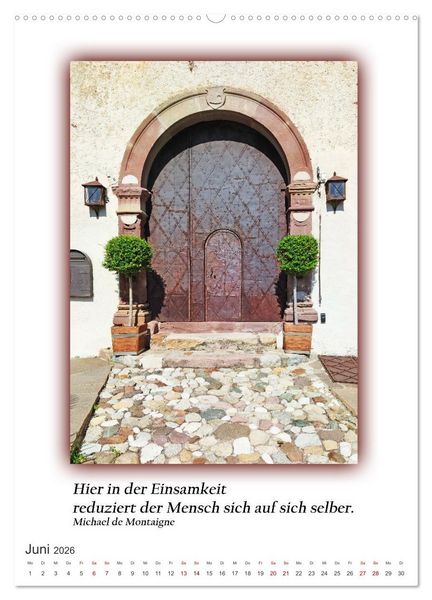 Produktbild: T&uuml;ren mit Philosophischen Gedanken (Wandkalender 2026 DIN A2 hoch), CALVENDO Monatskalender