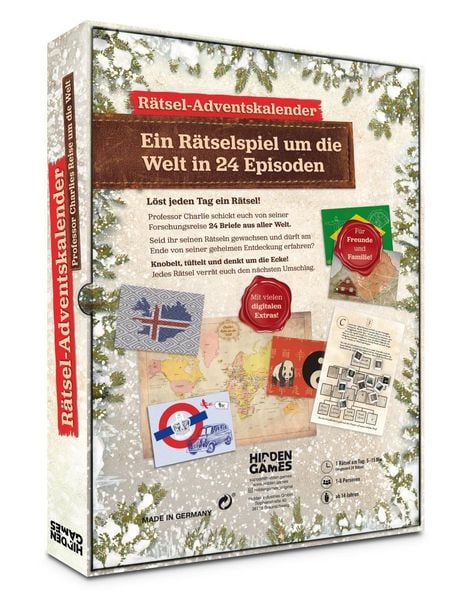 Produktbild: Hidden Games: R&auml;tsel Adventskalender Professor Charlies Reise um die Welt