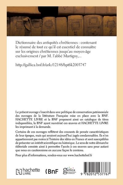 Produktbild: Dict. des antiquit&eacute;s chr&eacute;tiennes (&Eacute;d.1877)