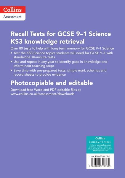 Produktbild: Recall Tests for GCSE 9-1 Science
