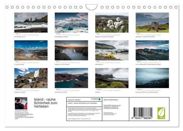 Produktbild: Island - rauhe Sch&ouml;nheit zum Verlieben (Wandkalender 2026 DIN A4 quer), CALVENDO Monatskalender