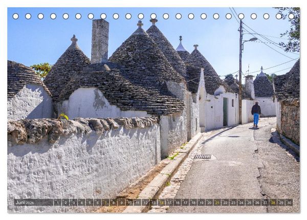 Produktbild: Alberobello &ndash; Apuliens Stadt der Trulli (Tischkalender 2026 DIN A5 quer), CALVENDO Monatskalender