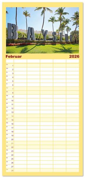 Produktbild: Familienplaner 2026 - Miami und Miami Beach mit 5 Spalten (Wandkalender, 21 x 45 cm) CALVENDO