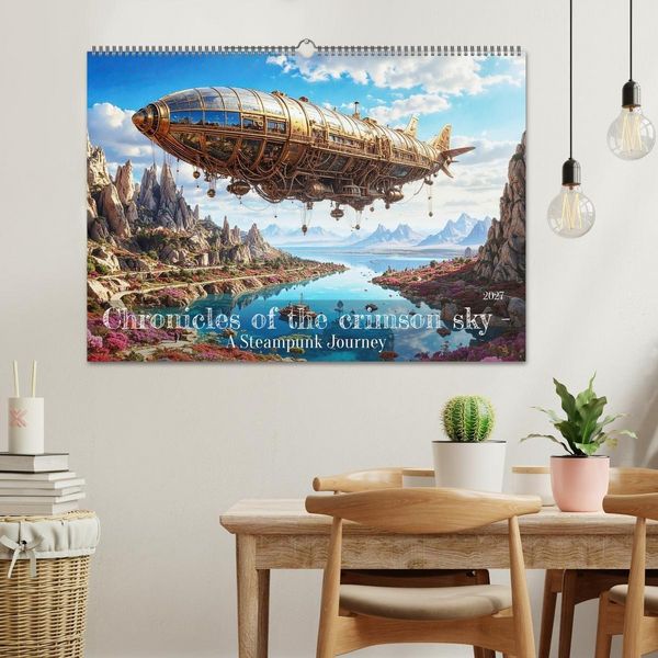 Produktbild: Chronicles of the crimson sky - A Steampunk Journey (Wall Calendar 2027 DIN A2 landscape), CALVENDO 12 Month Wall Calendar