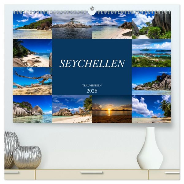 Produktbild: Trauminseln Seychellen (hochwertiger Premium Wandkalender 2026 DIN A2 quer), Kunstdruck in Hochglanz