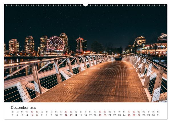 Produktbild: Vancouver - Eine wundersch&ouml;ne Stadt an der Westk&uuml;ste Kanadas. (Wandkalender 2026 DIN A2 quer), CALVENDO Monatskalender
