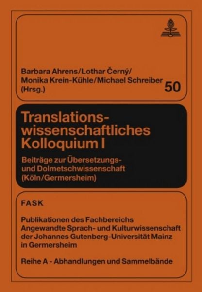Produktbild: Translationswissenschaftliches Kolloquium I