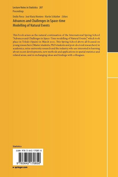 Produktbild: Advances and Challenges in Space-time Modelling of Natural Events