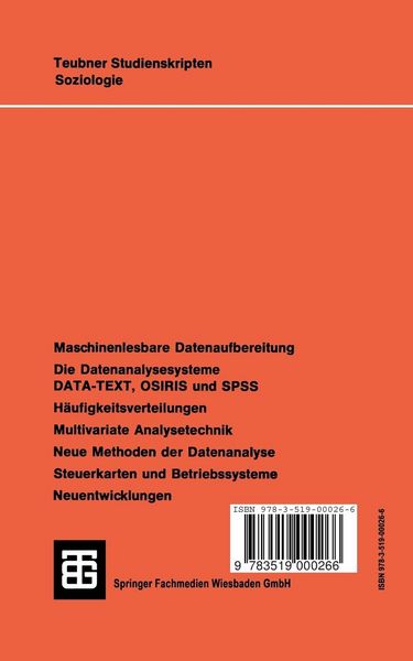 Produktbild: Datenverarbeitung in der Empirischen Sozialforschung