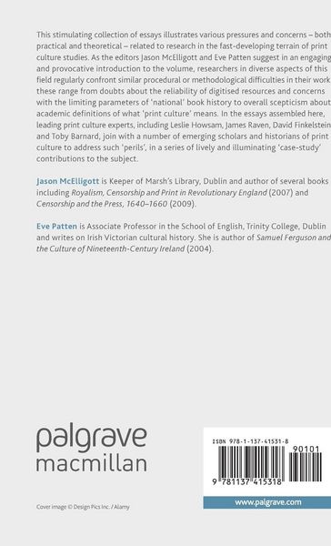 Produktbild: The Perils of Print Culture: Book, Print and Publishing History in Theory and Practice